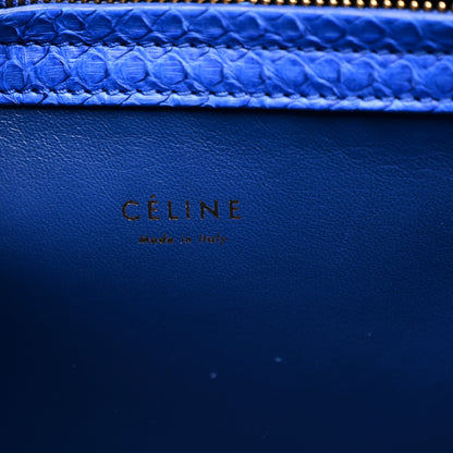 Celine Snakeskin Medium Phantom Luggage Blue 5 of 13