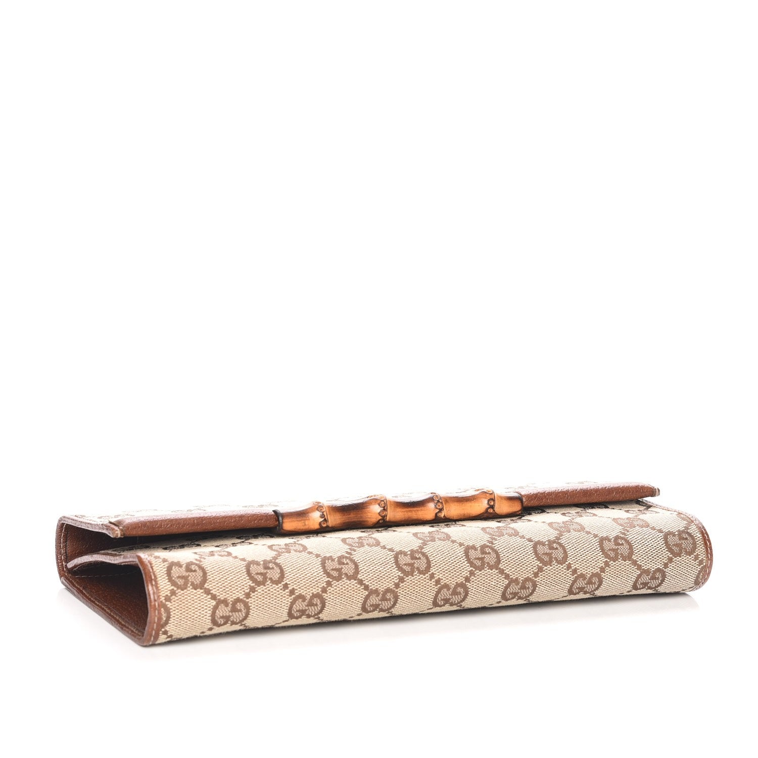 Gucci Monogram Bamboo Bar Clutch Brown 4 of 7