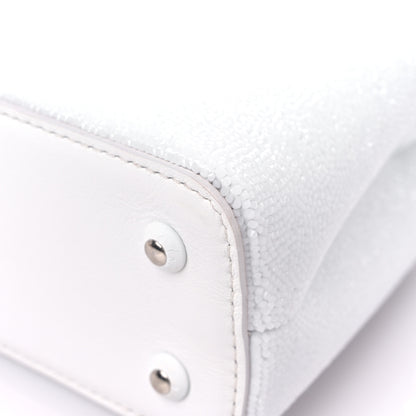 Louis Vuitton Swarovski Calfskin Capucines Mini White 8 of 18