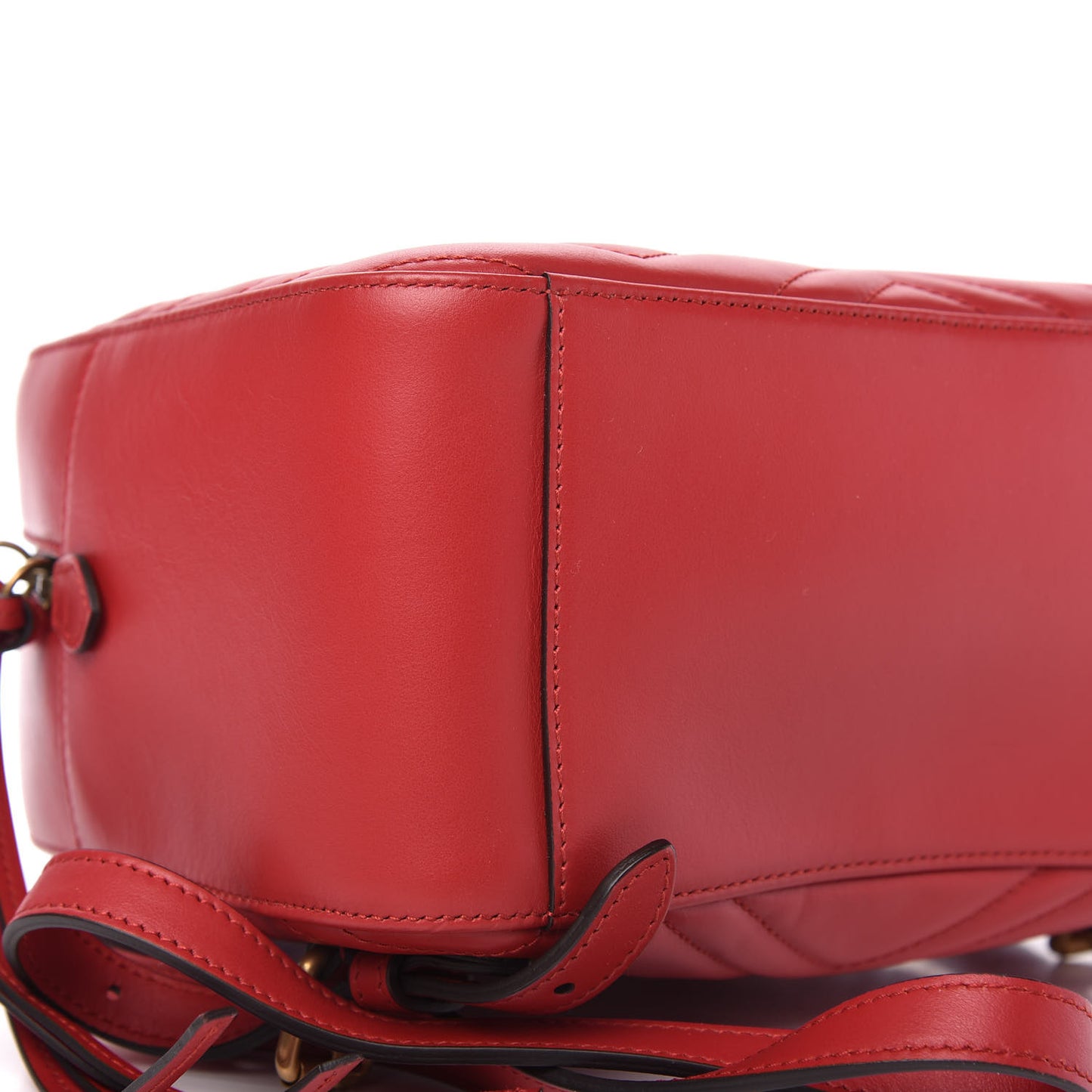 Calfskin Matelasse GG Marmont Dome Backpack Hibiscus Red