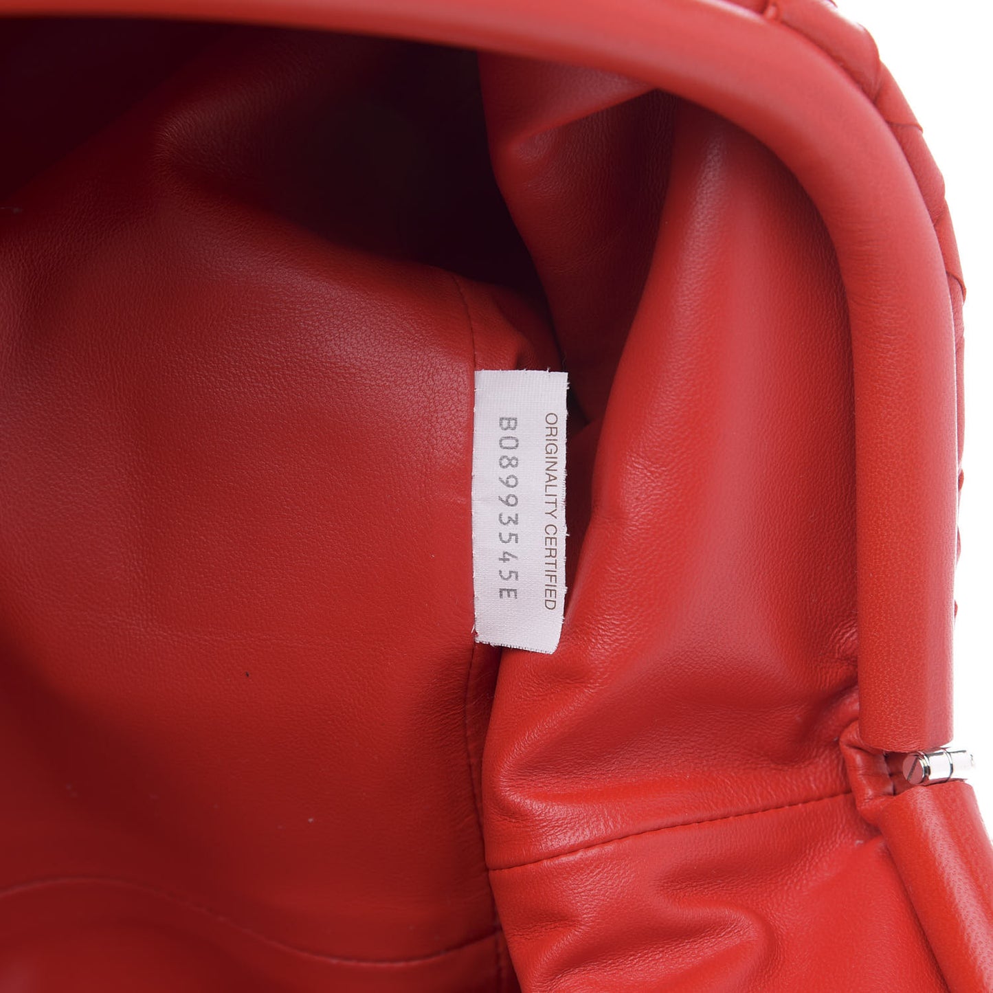 Nappa Maxi Intrecciato The Pouch Oversized Clutch Bright Red