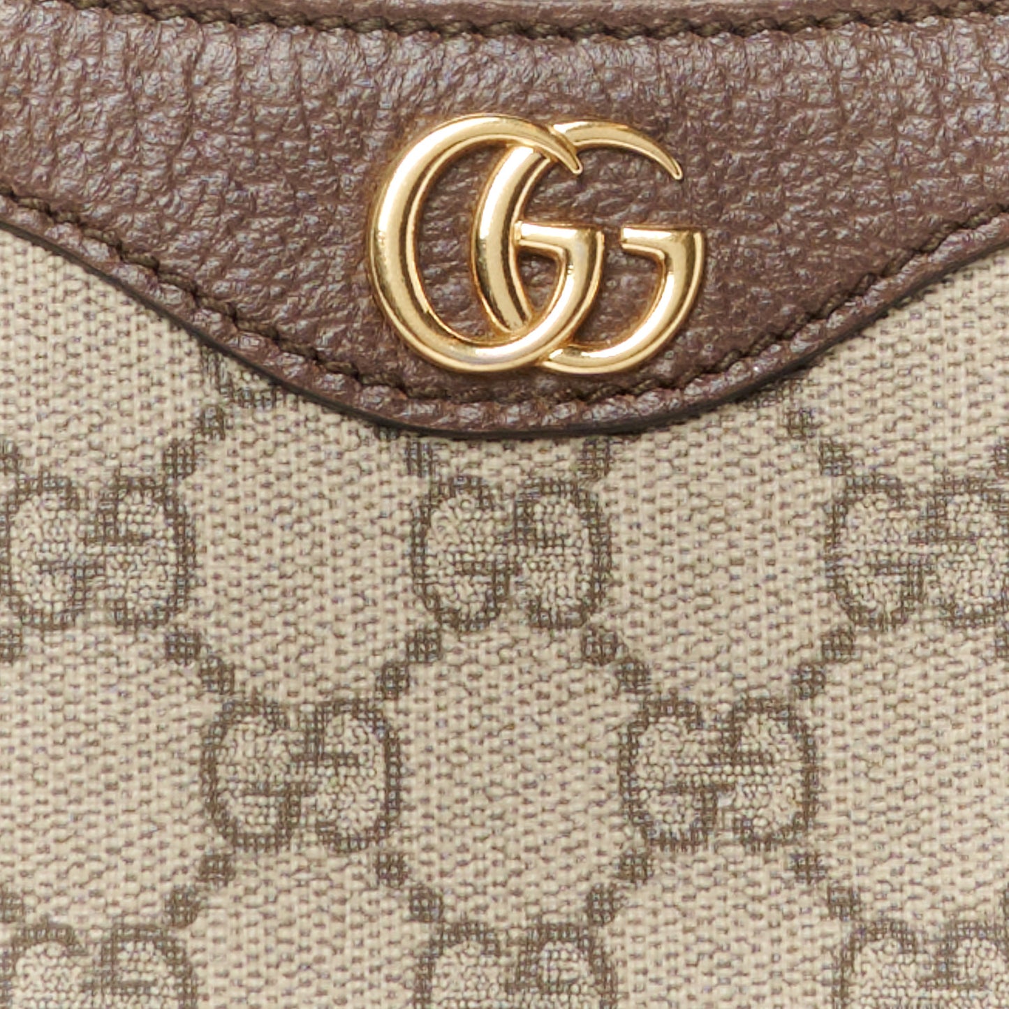 GG Supreme Monogram Textured Dollar Calfskin Small Ophidia Hobo Beige Ebony New Acero