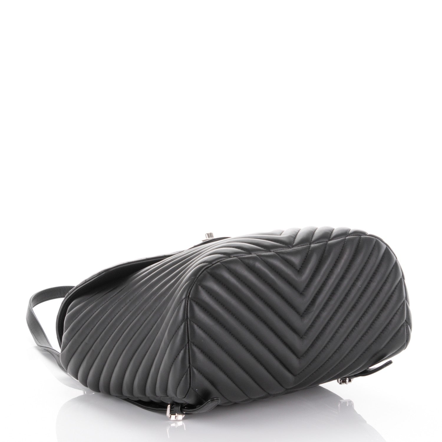Chanel Calfskin Chevron Quilted Large Urban Spirit Backpack Black 4 of 7
