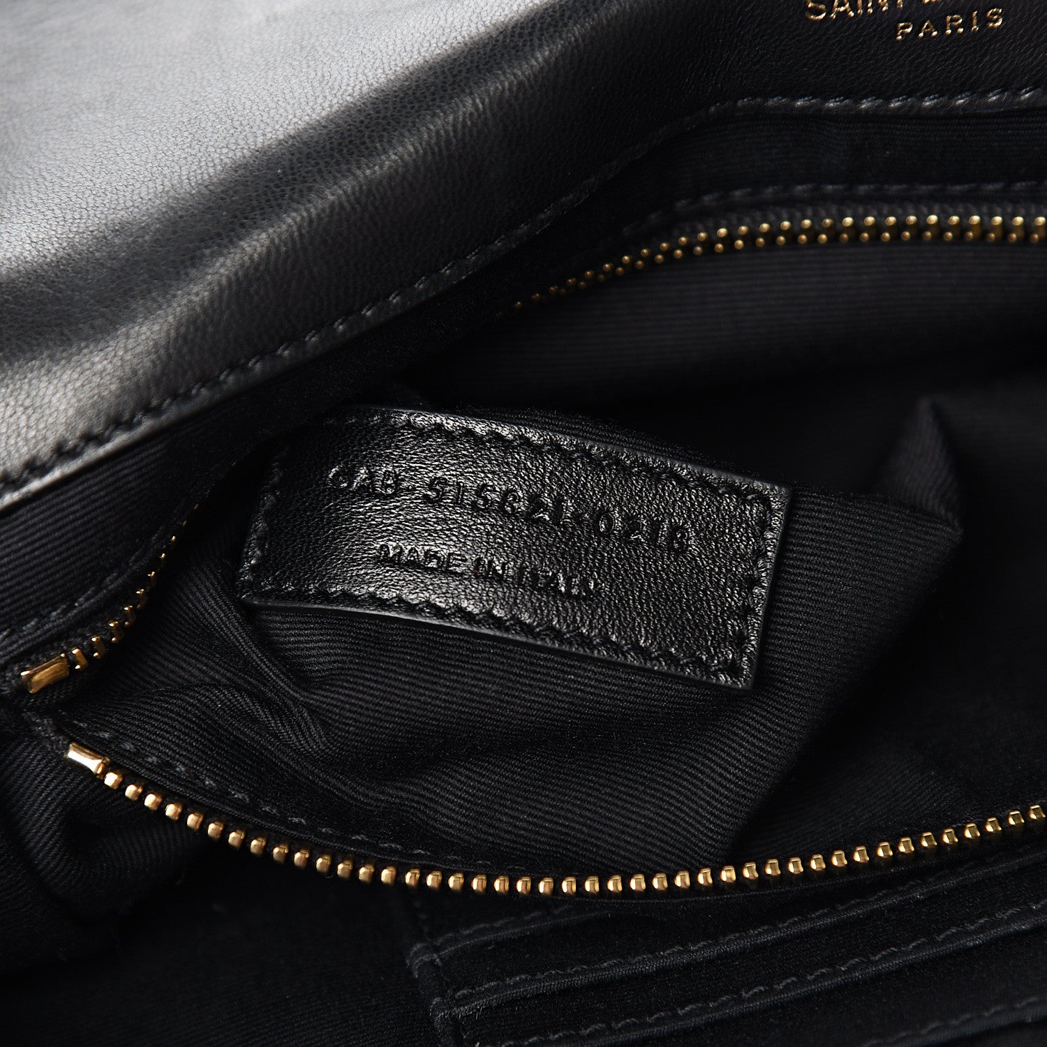 Saint Laurent Lambskin Patchwork Monogram Medium Jamie Black 6 of 9