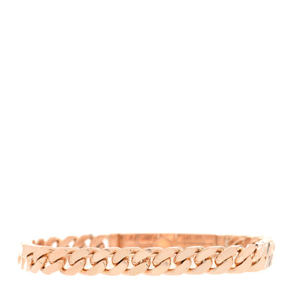 Hermes 18K Rose Gold Diamond PM Kelly Gourmette Bracelet SH 2 of 3