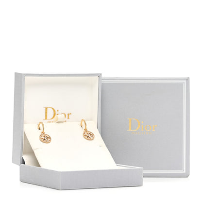 Christian Dior 18K Yellow Gold Diamond Mother of Pearl Rose Des Vents Drop Earrings 5 of 5