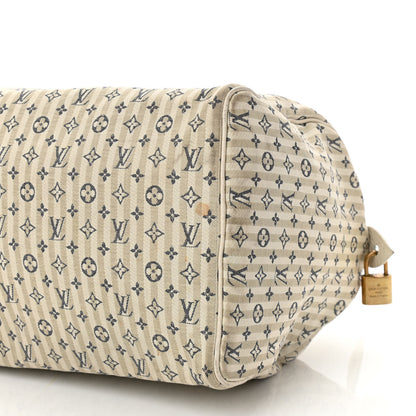 Louis Vuitton Mini Lin Croisette Speedy 30 Blue 9 of 10