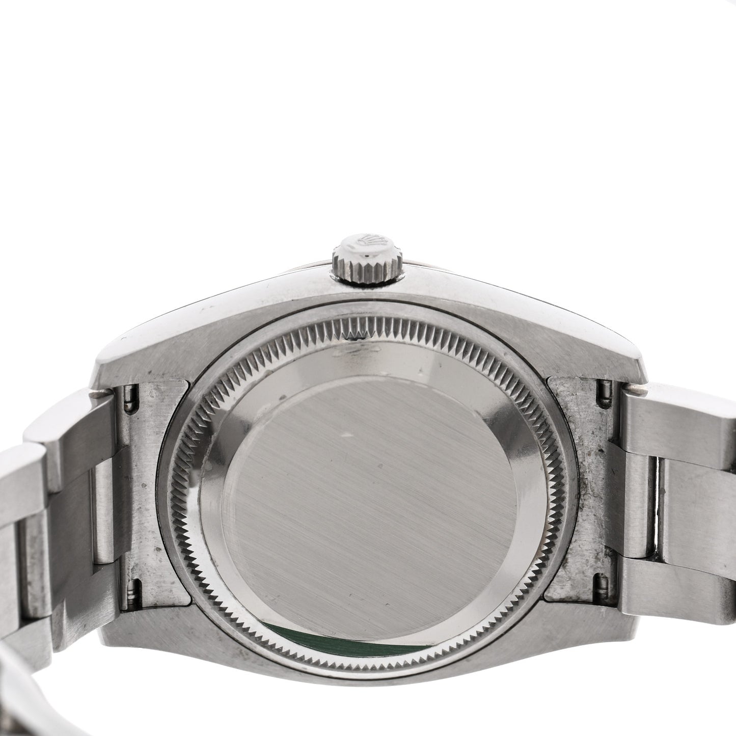 Stainless Steel 18K White Gold Diamond 34mm Oyster Perpetual Date Watch Silver 115234
