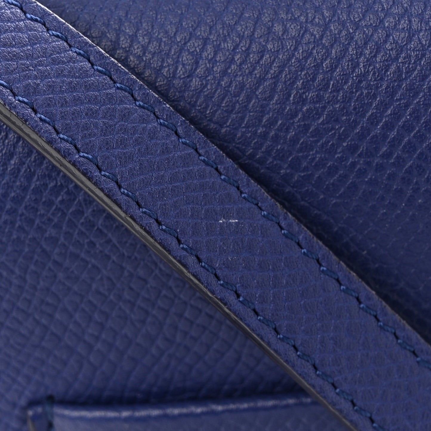 Grained Calfskin Small Trotteur Indigo