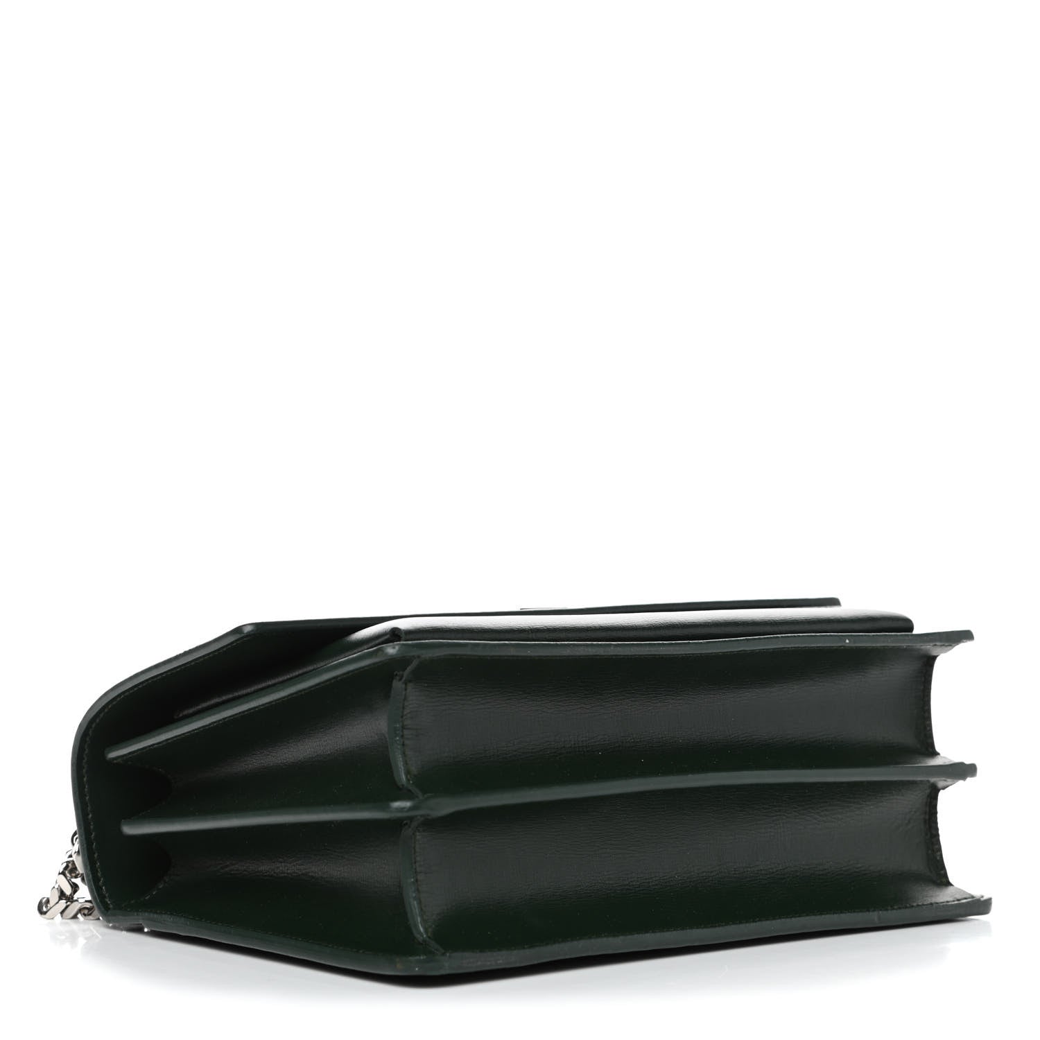 Saint Laurent Calfskin Medium Monogram Sunset Dark Green 3 of 4