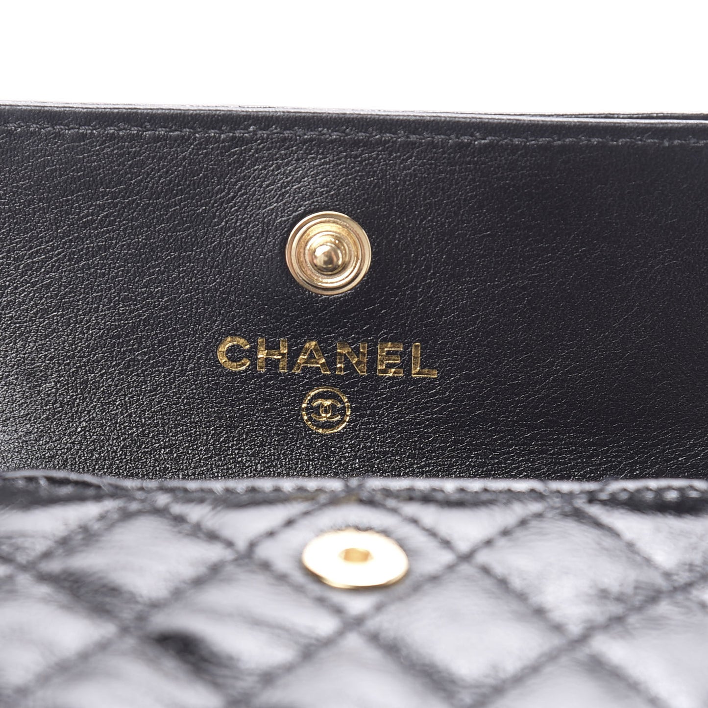Shiny Aged Calfskin Quilted Waist Belt Bag Black