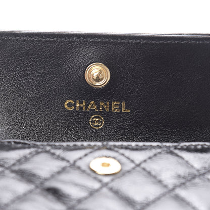 Chanel Shiny Aged Calfskin Quilted Waist Belt Bag Black 8 of 14
