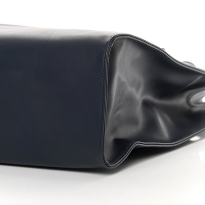 Telfar Vegan Leather Medium Shopping Bag Navy 10 of 10