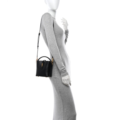 Saint Laurent Shiny Calfskin Le 37 Mini Bucket Bag Black 2 of 9