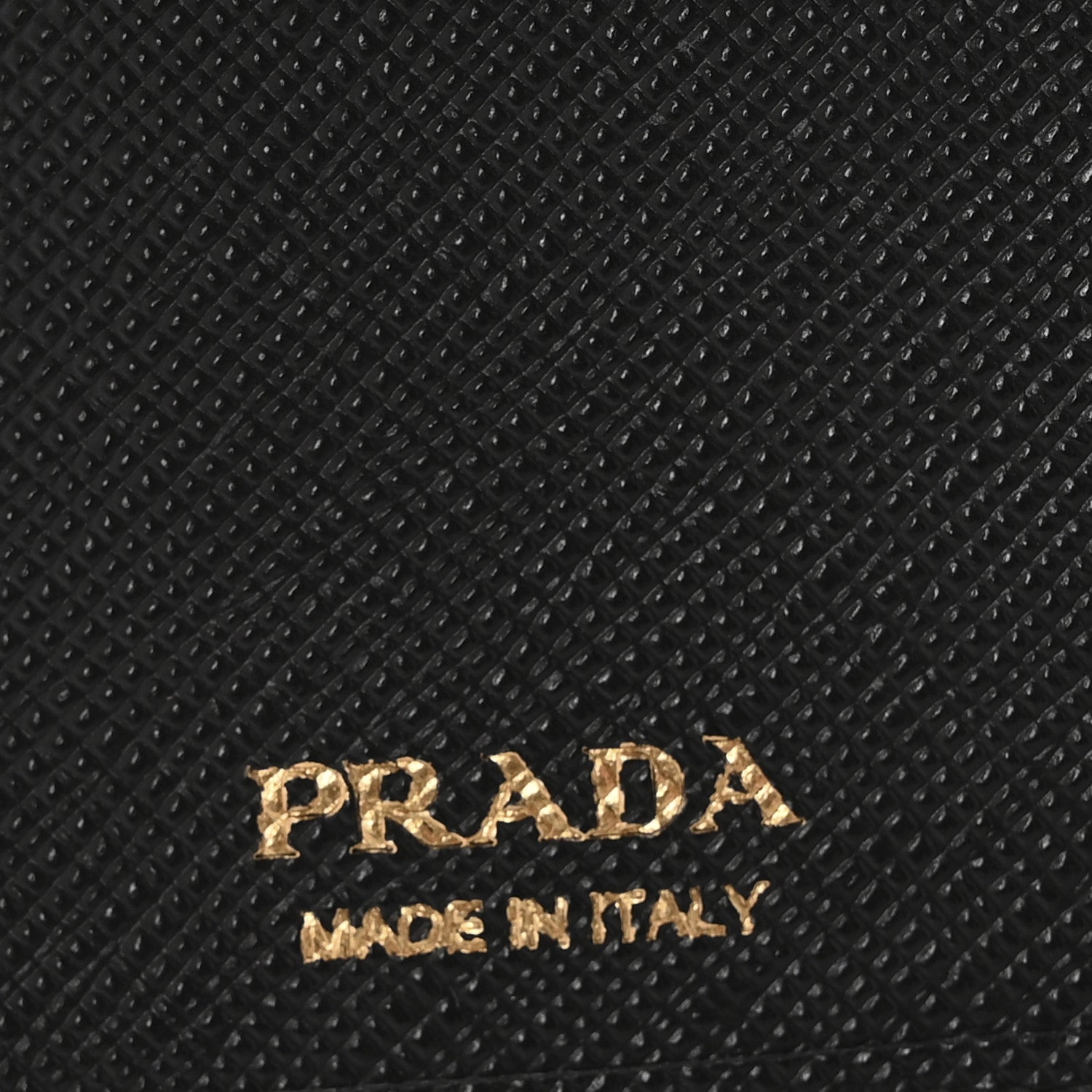 Prada Saffiano Triangle Bi-Fold Compact Wallet Black 6 of 9