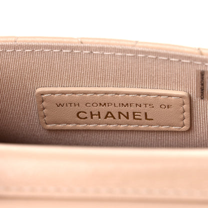 Chanel Lambskin Quilted CC Phone Holder Light Beige 8 of 12