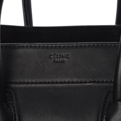 Celine Supple Calfskin Medium Phantom Luggage Black 10 of 13