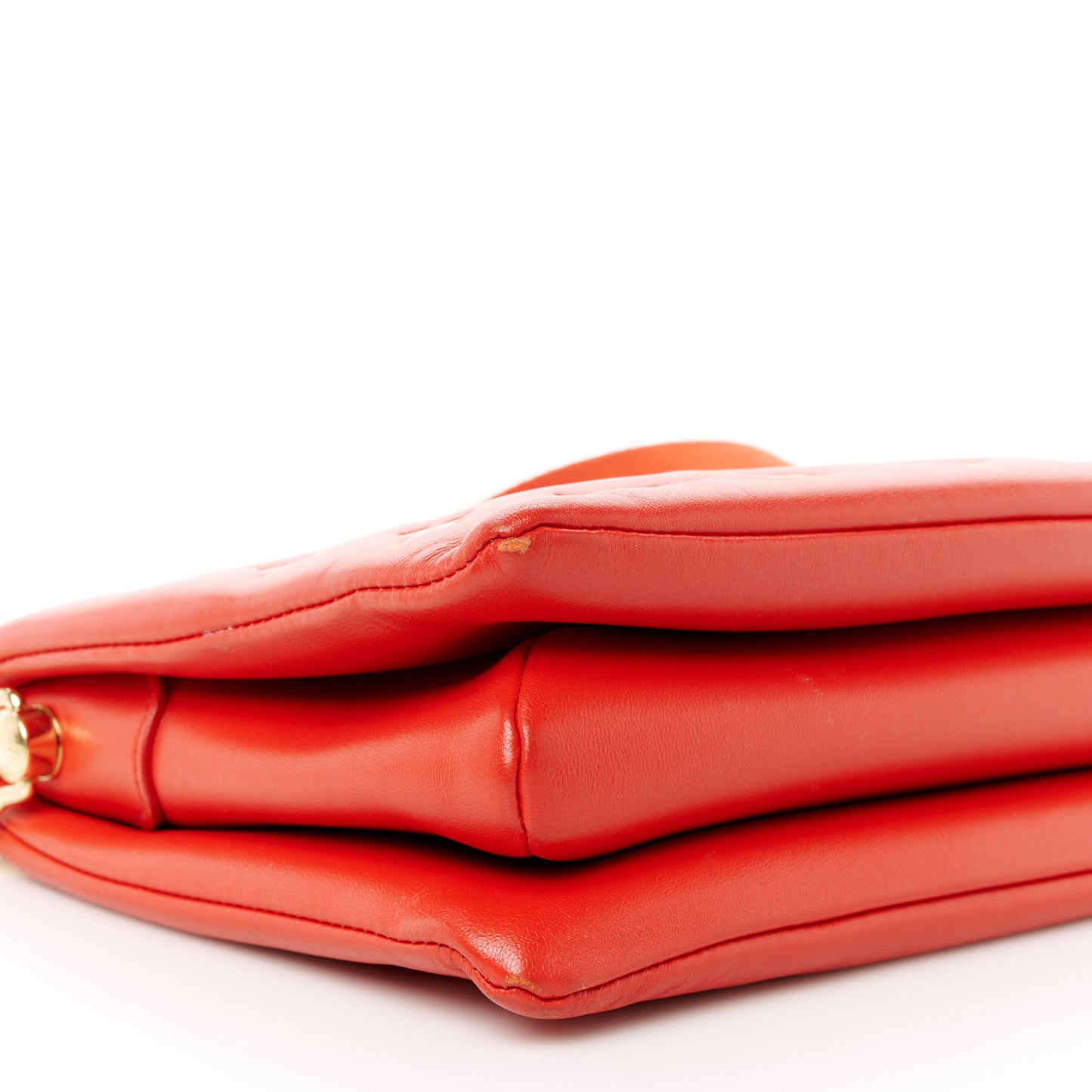 Lambskin Embossed Monogram Coussin PM Coquelicot Red