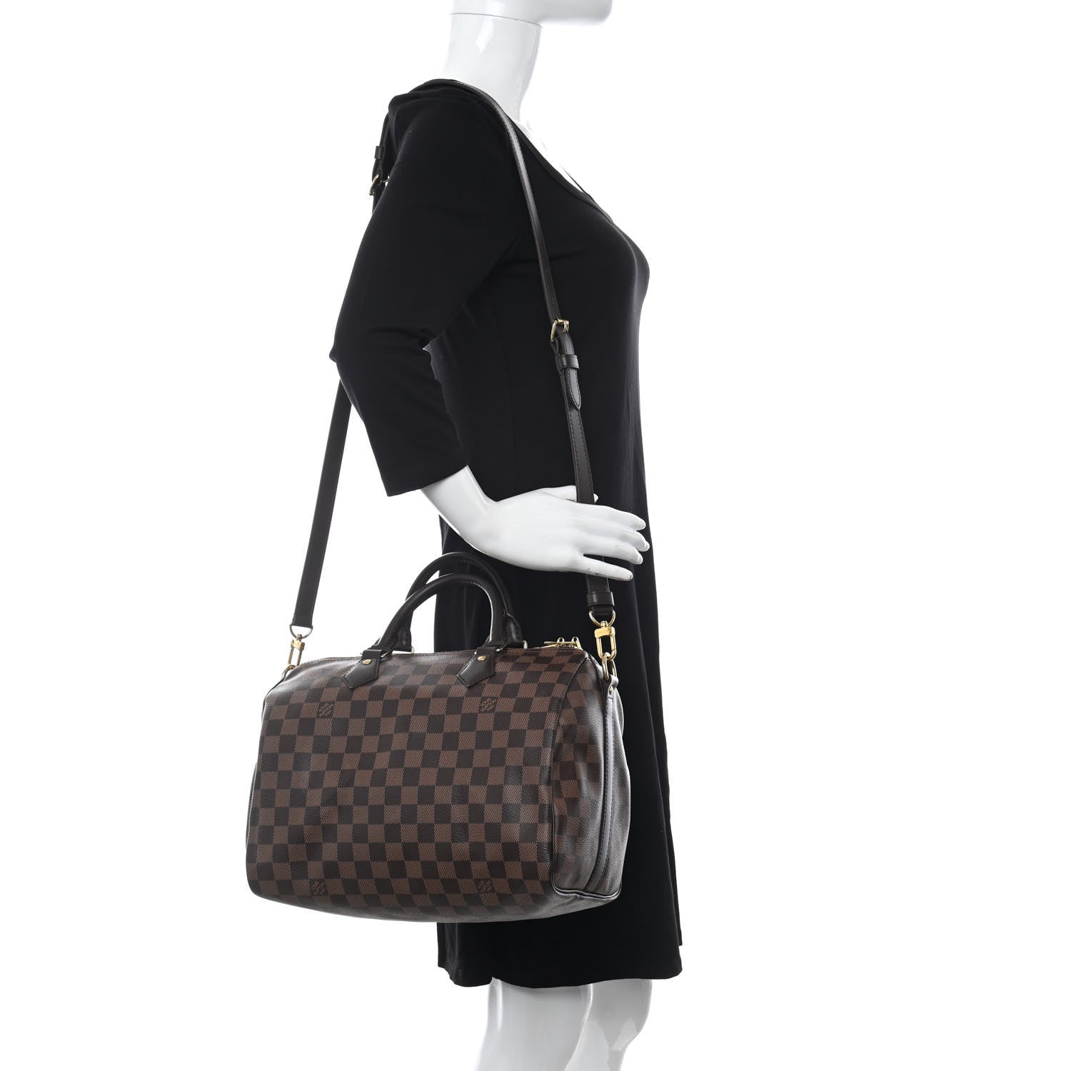 Louis Vuitton Damier Ebene Speedy Bandouliere 30 2 of 8