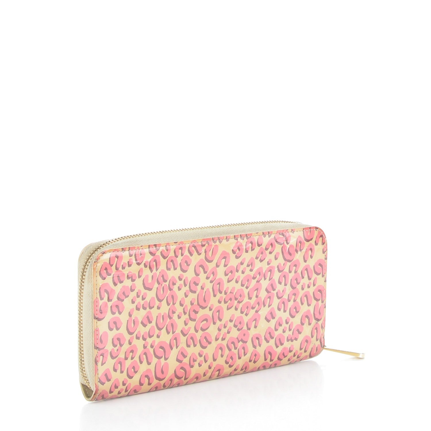 Louis Vuitton Vernis Leopard Zippy Wallet Blanc Corail 3 of 7
