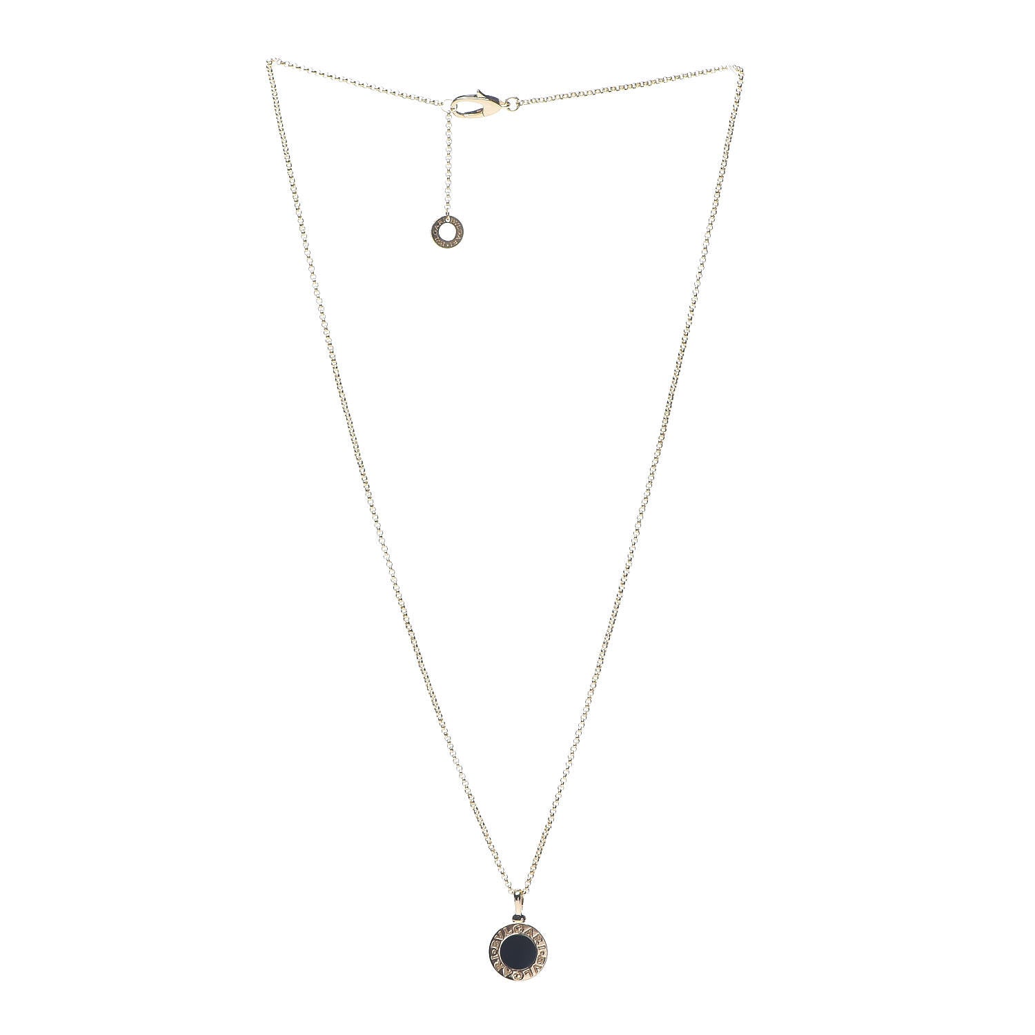 Bulgari 18K Yellow Gold Black Onyx BVLGARI BVLGARI Pendant Necklace 2 of 5