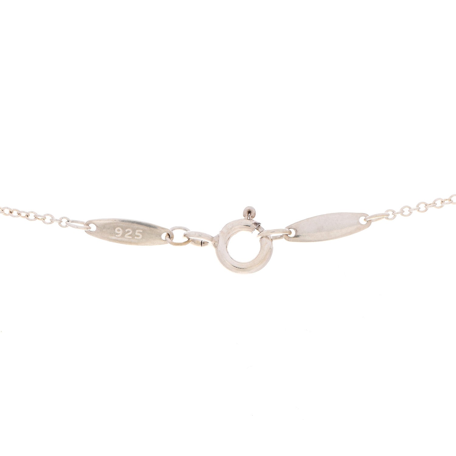 Tiffany Sterling Silver 9mm Elsa Peretti Bean Pendant Necklace 5 of 7