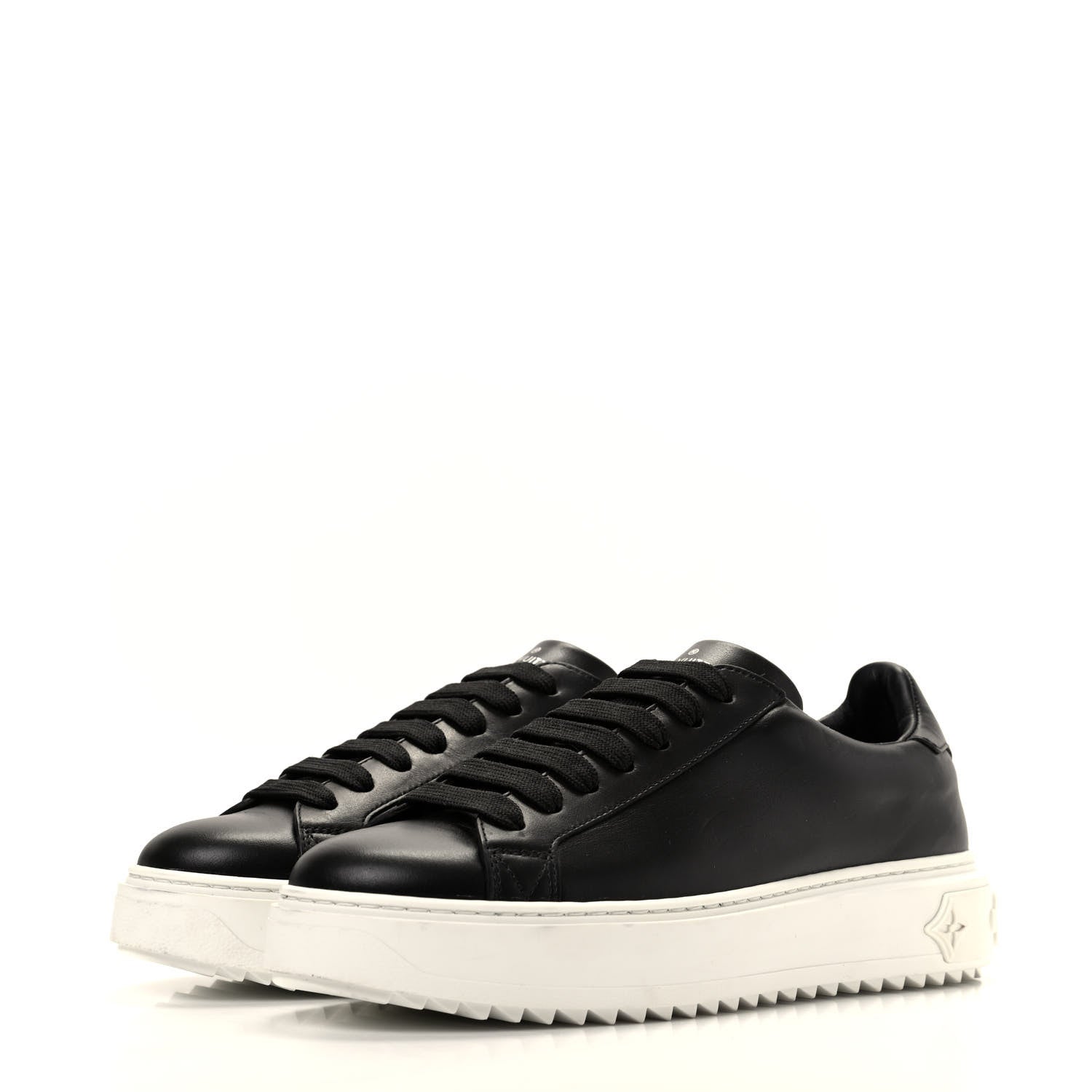 Louis Vuitton Calfskin Time Out Sneakers 37 Black 3 of 8