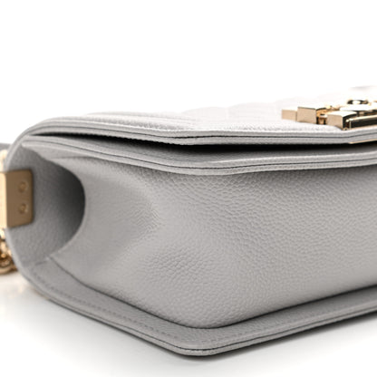 Chanel Caviar Quilted Small Boy Flap Light Grey 9 of 11