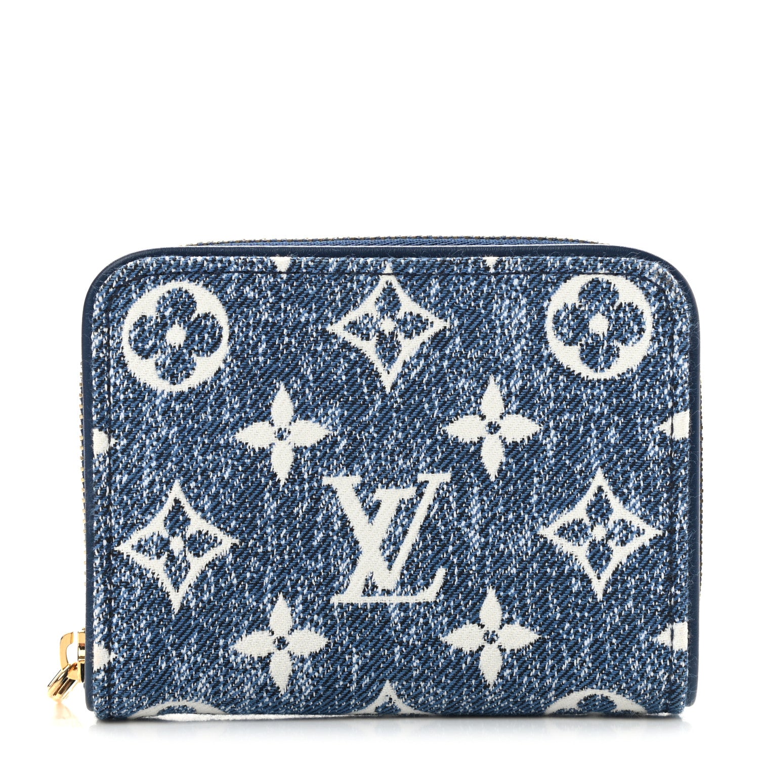 Louis Vuitton Denim Monogram Jacquard Zippy Coin Purse Bleu 1 of 9