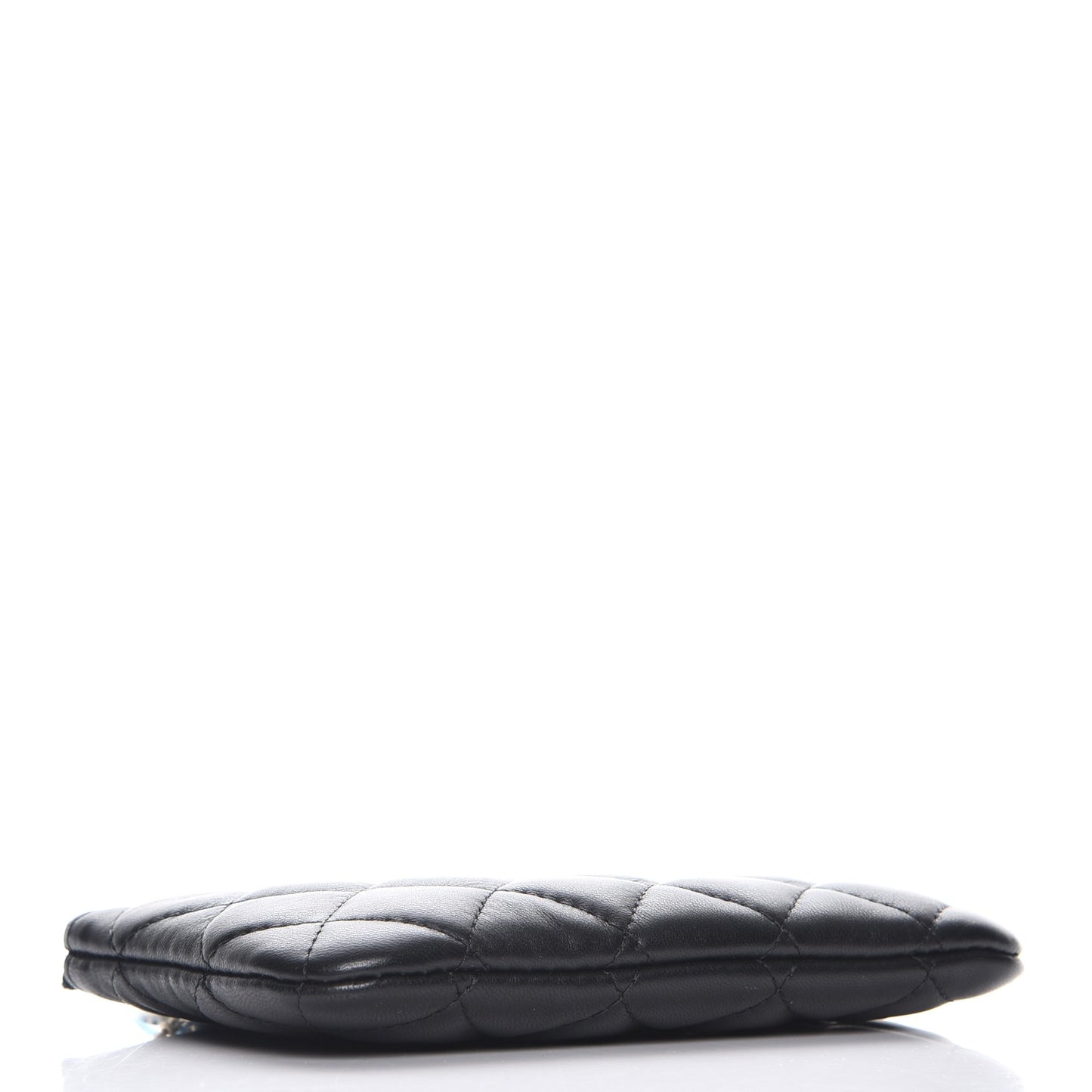 Lambskin Quilted Casino Coin Purse Black