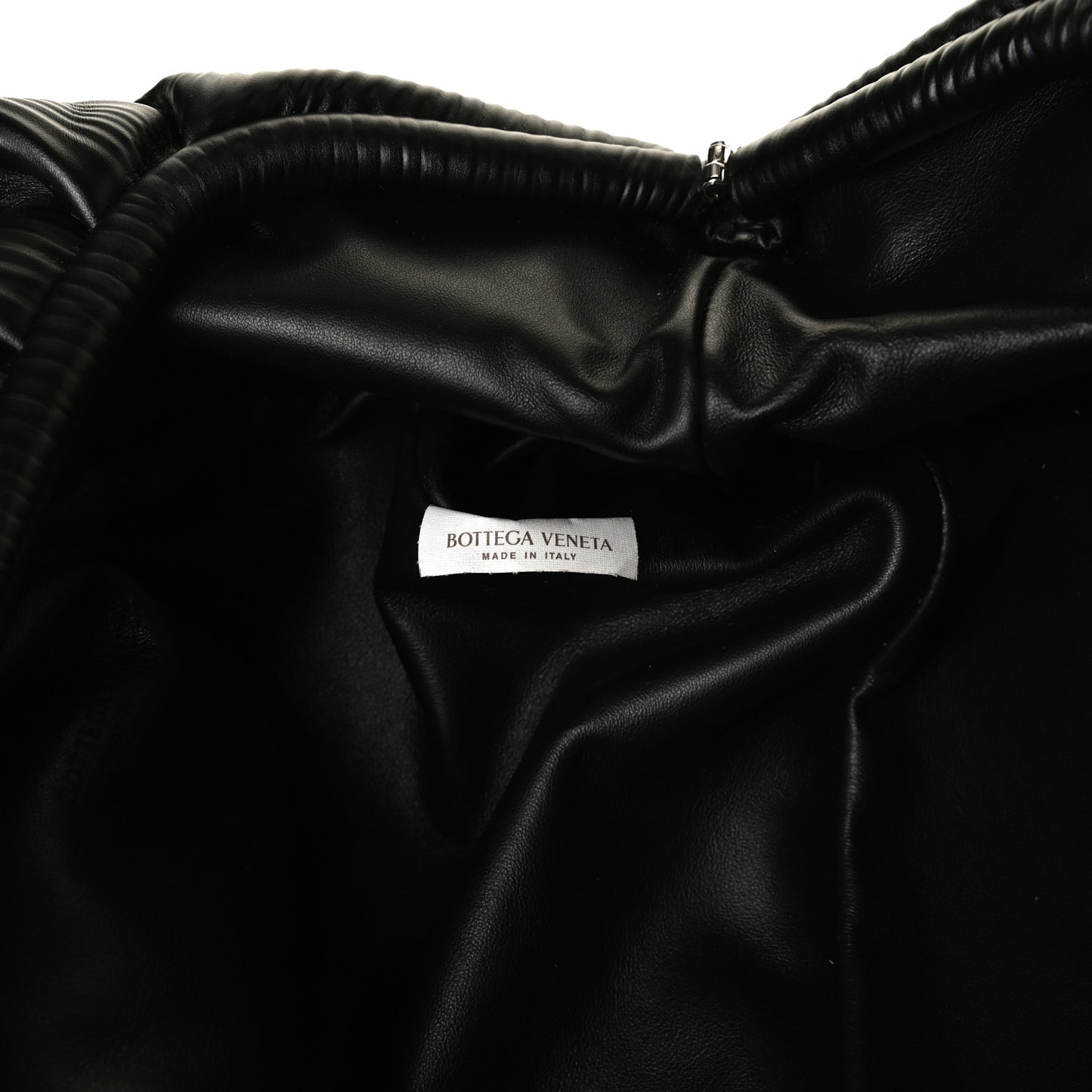 Bark Calfskin Embossed The Pouch Oversized Clutch Black
