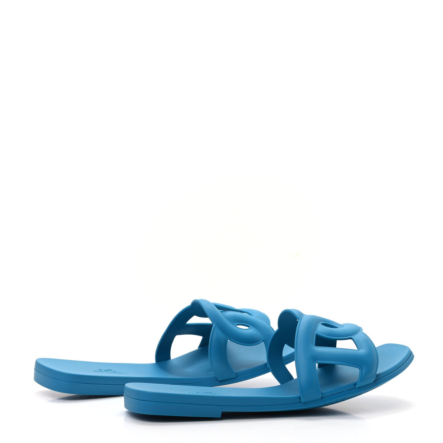 Hermes Rubber Aloha Sandals 37 Bleu Vif 4 of 8