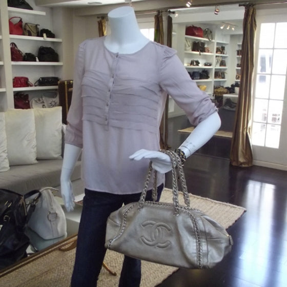 Chanel Luxe Ligne Large Bowler Tote Metallic 2 of 12