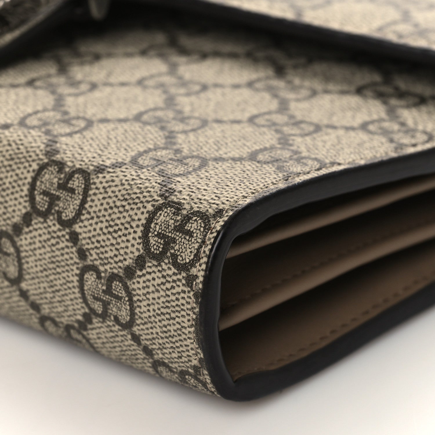 Gucci GG Supreme Monogram Mini Dionysus Chain Wallet Beige Taupe 9 of 10