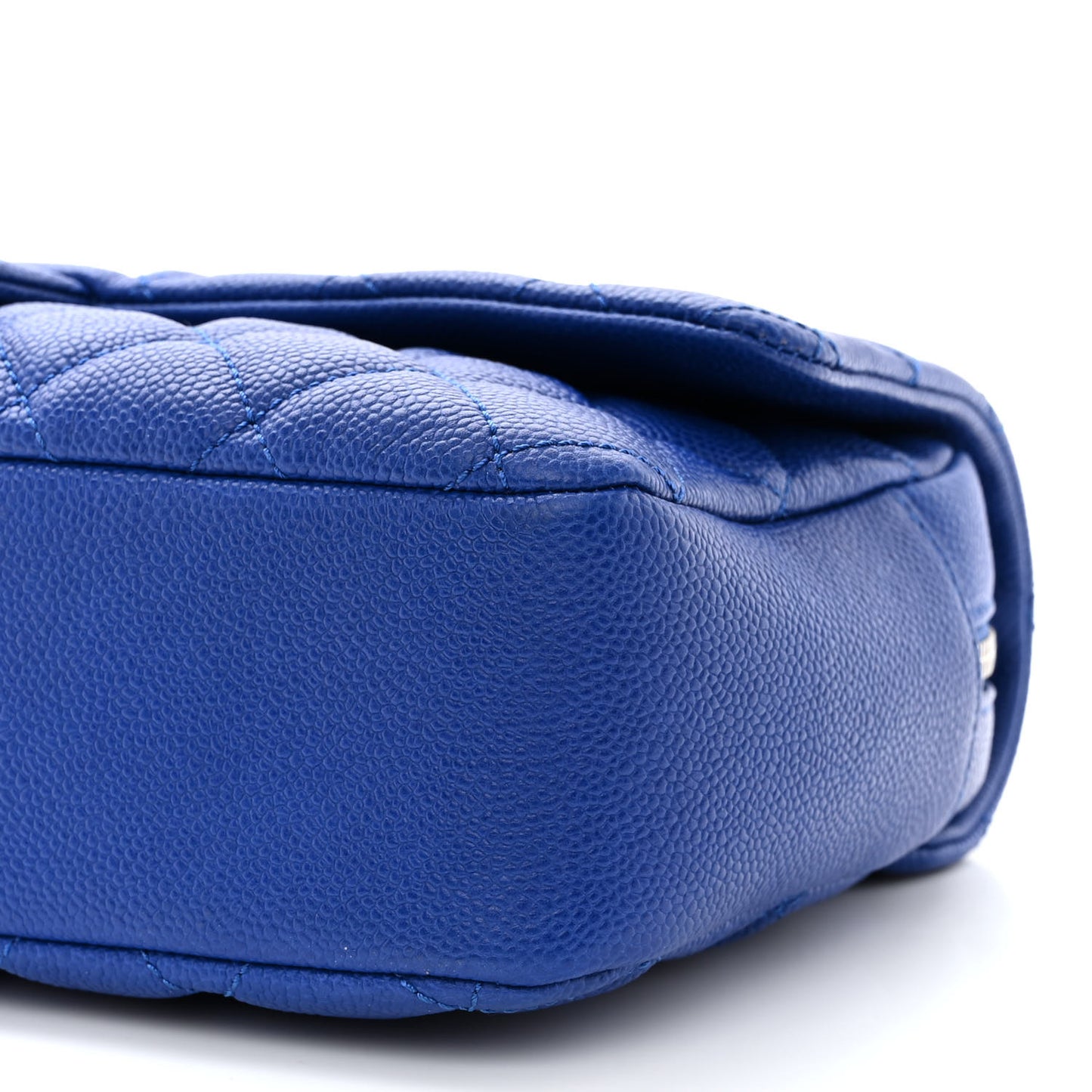 Caviar Quilted Jumbo Easy Flap Blue