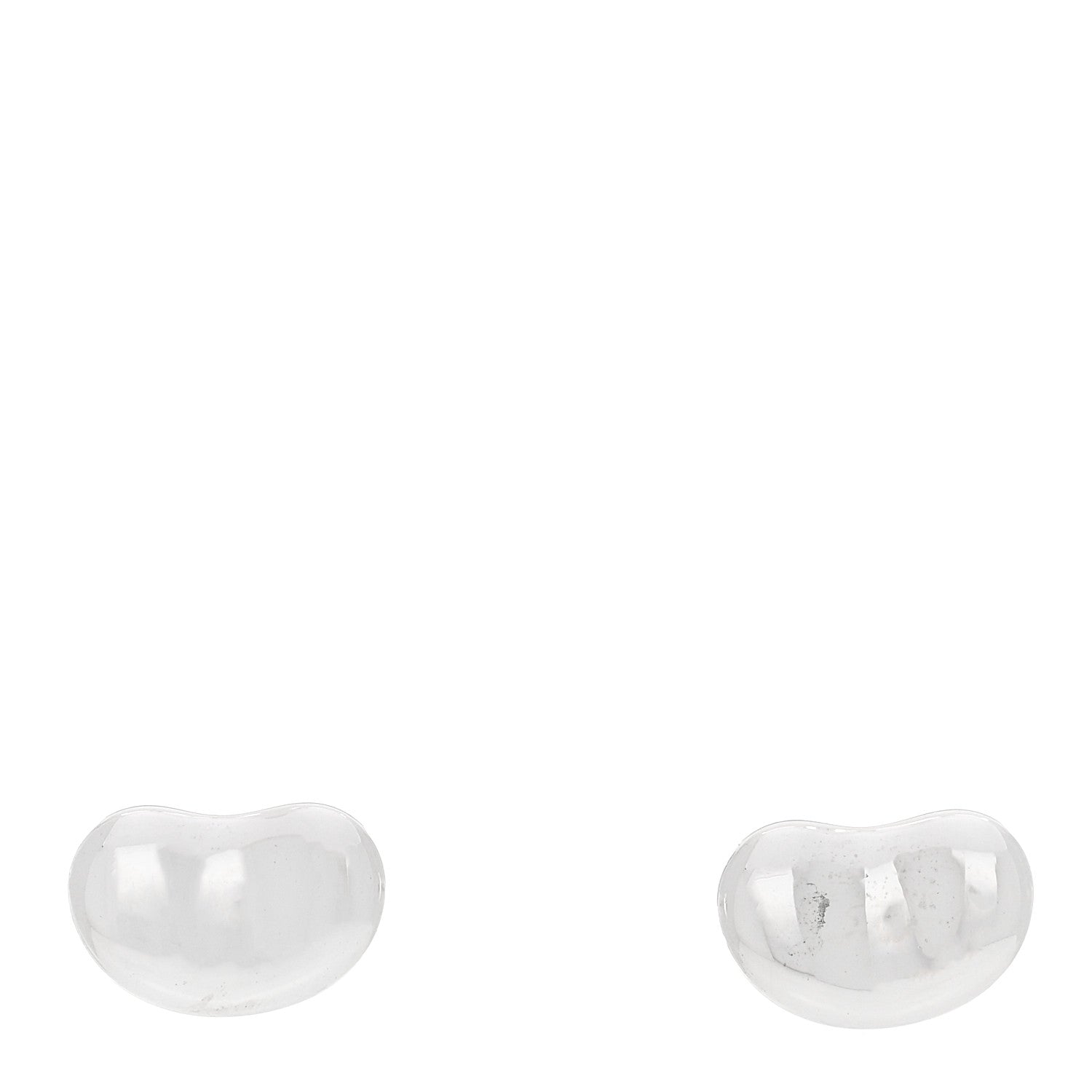 Tiffany Sterling Silver 9mm Elsa Peretti Bean Earrings 1 of 4