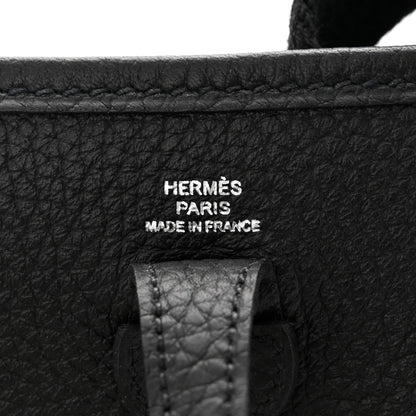 Hermes Taurillon Clemence Evelyne TPM Black 6 of 11