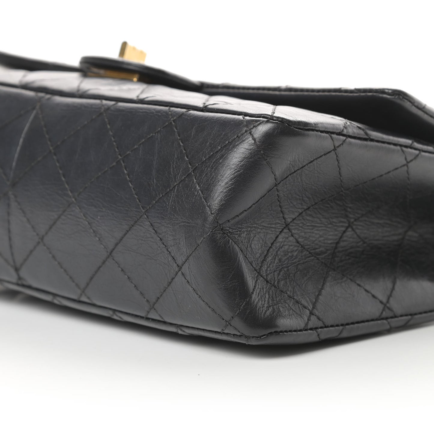 Aged Calfskin Quilted 2.55 Reissue 226 Flap Black