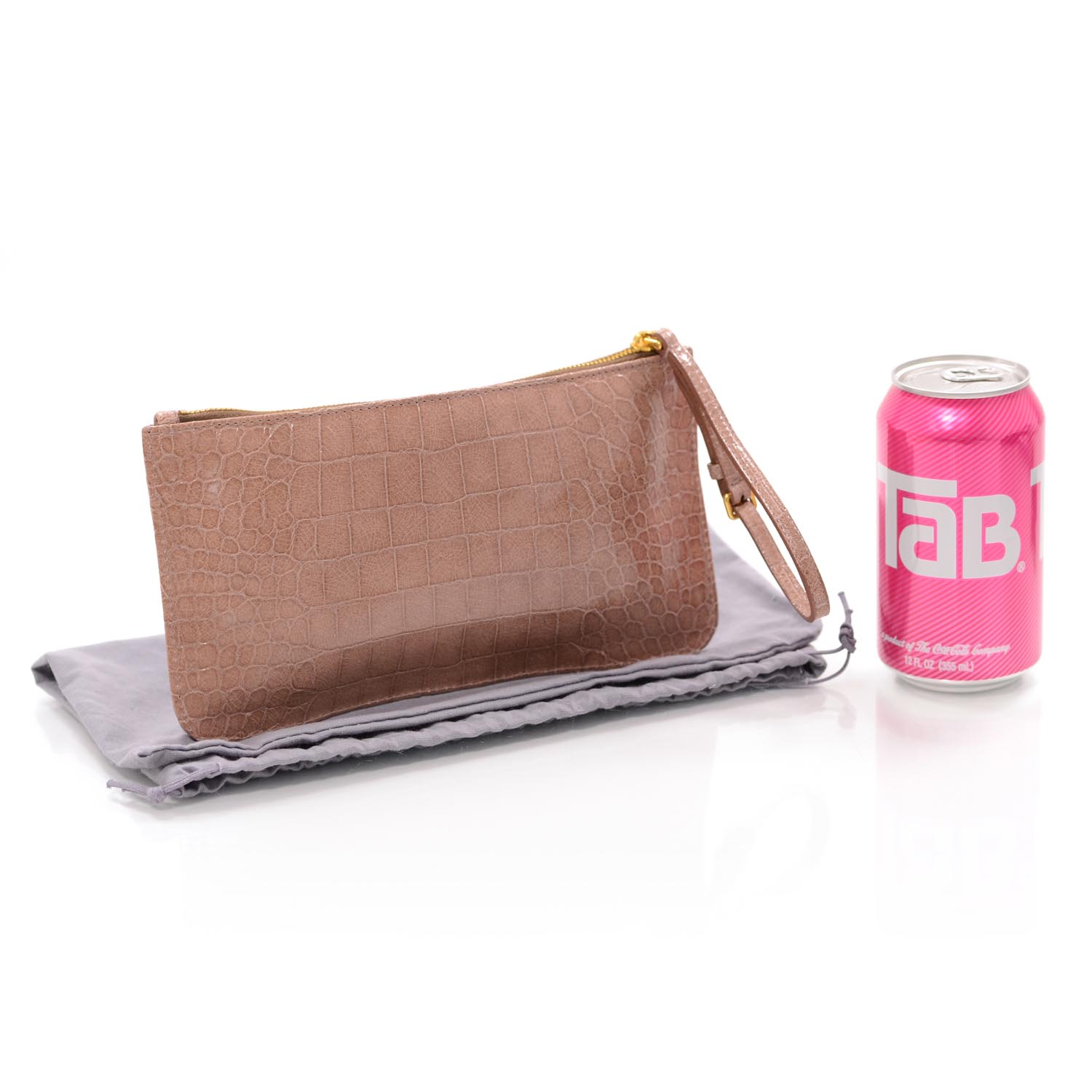 Miu Miu Crocodile Embossed Saint Cocco Lux Wristlet 2 of 7