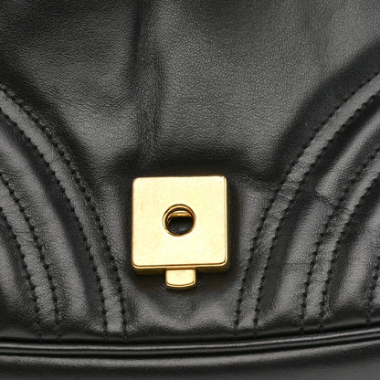 Gucci Calfskin Matelasse Mini GG Marmont Shoulder Bag Black 13 of 14