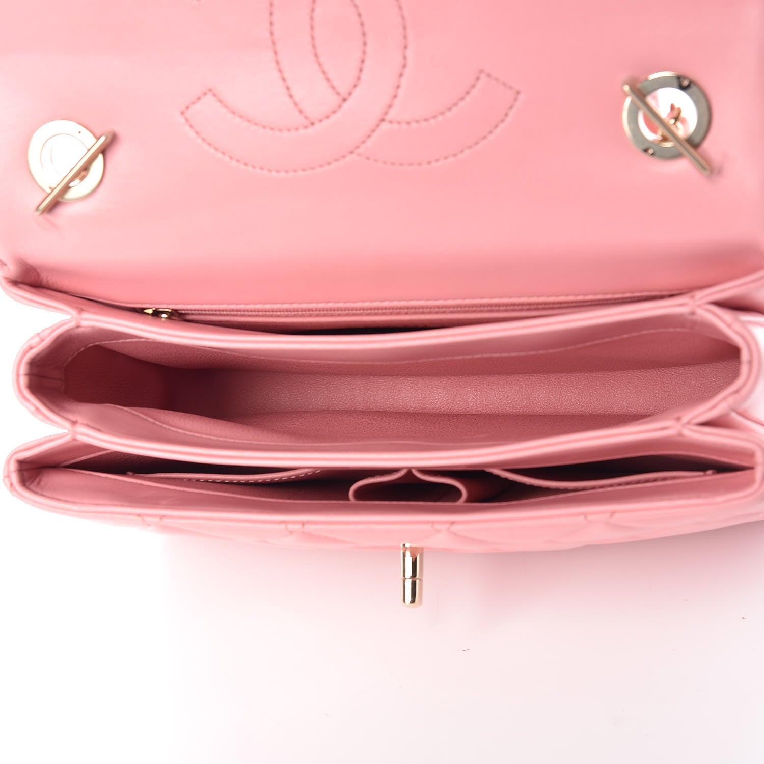 Chanel Lambskin Quilted Small Trendy CC Flap Dual Handle Bag Pink 6 of 10