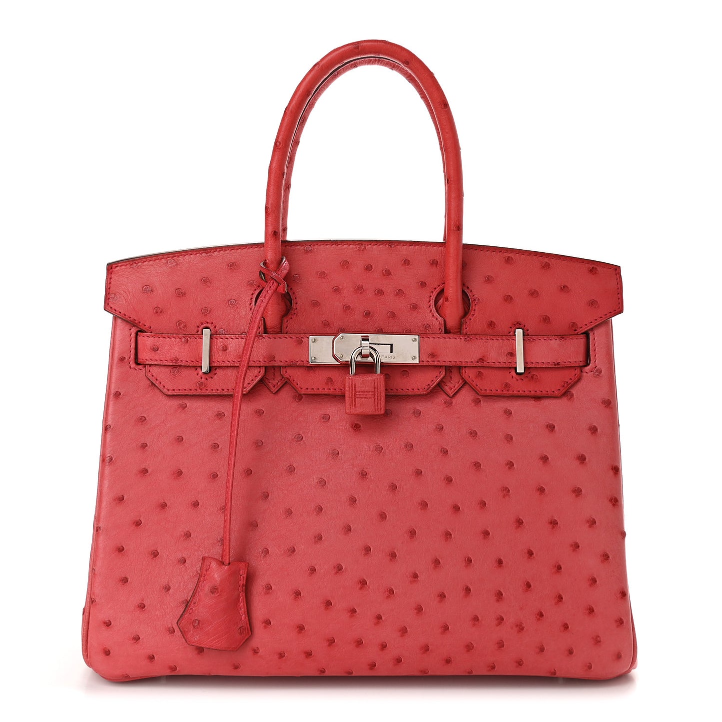Ostrich Birkin 30 Bougainvillea
