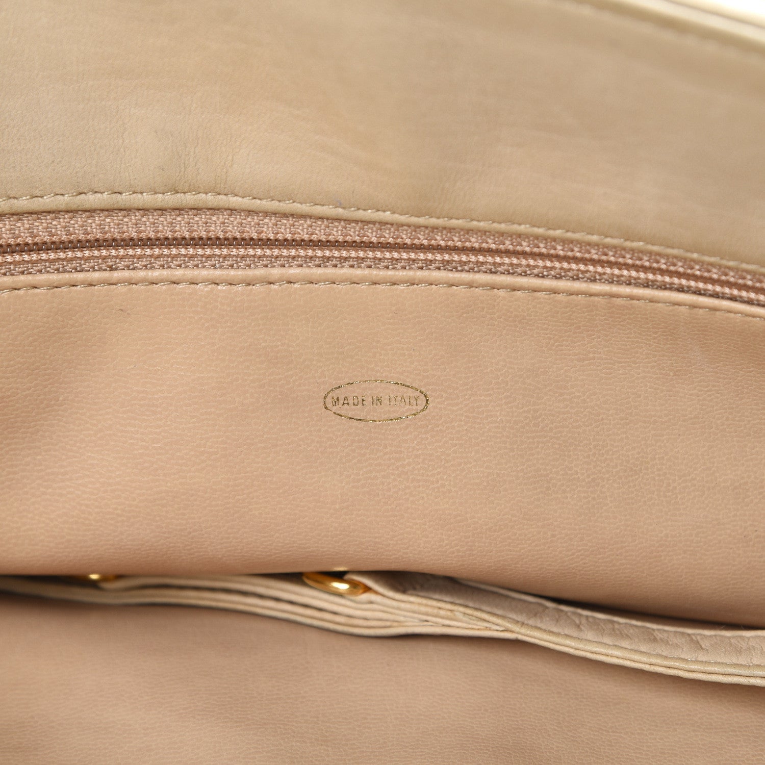 Chanel Satin Lambskin Quilted Shopping Tote Beige 6 of 13