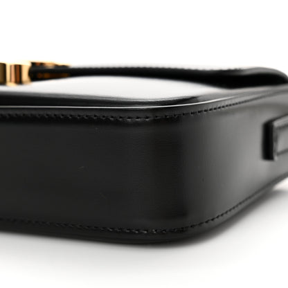 Celine Shiny Calfskin Triomphe Shoulder Bag Black 10 of 11