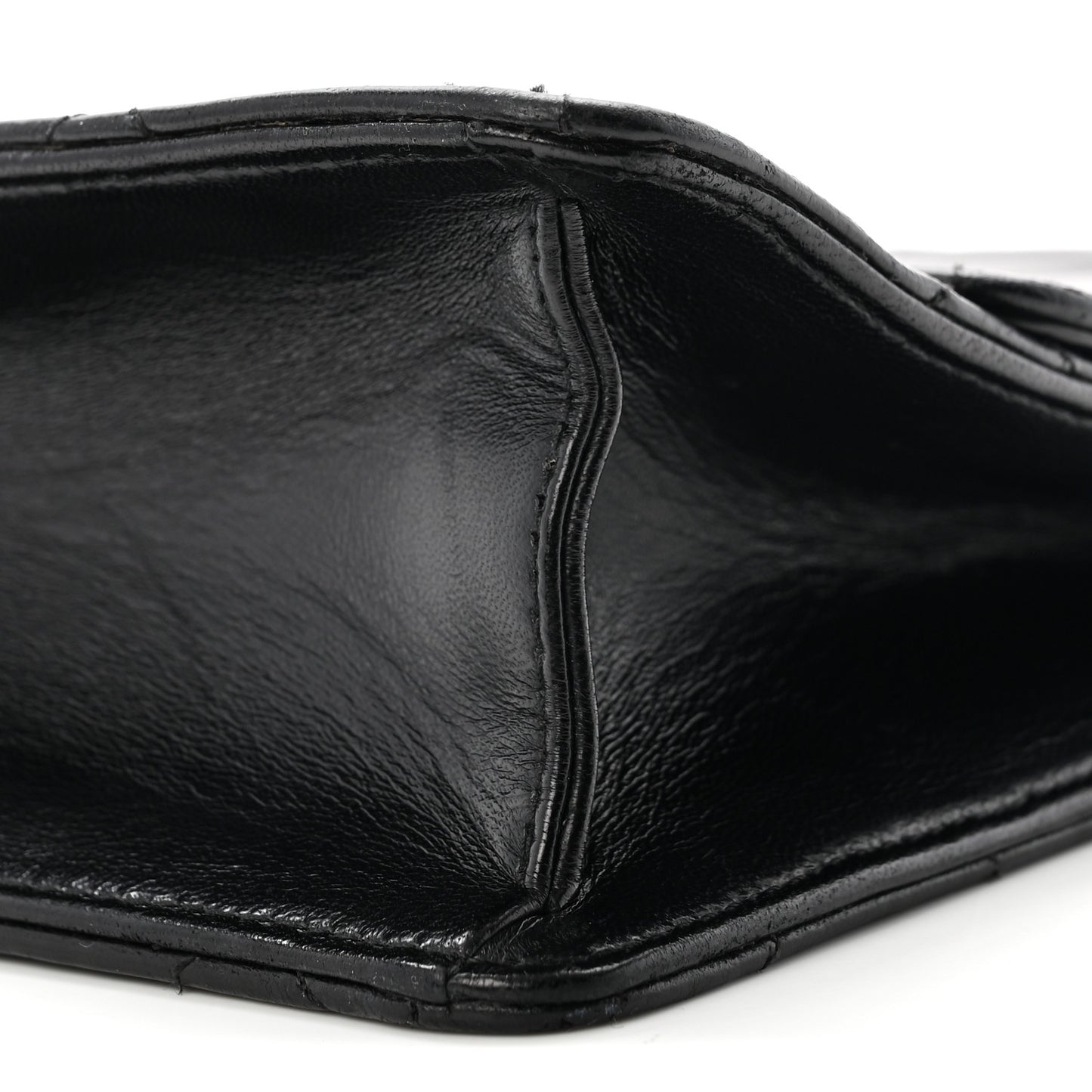 Lambskin Quilted Large Golden Class Flap Black