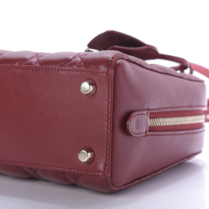 Christian Dior Lambskin Cannage Lily Tote Dark Burgundy 8 of 8