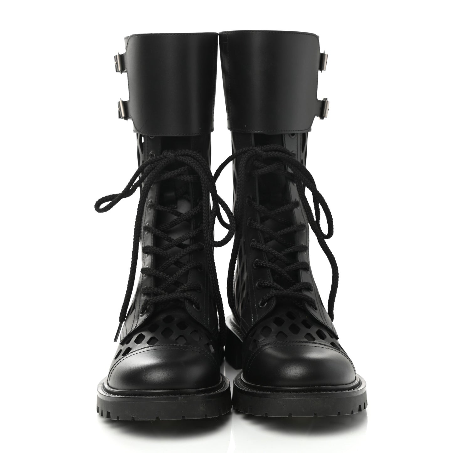 Matte Calfskin Womens D-Trap 30mm Tall Boots 39 Black