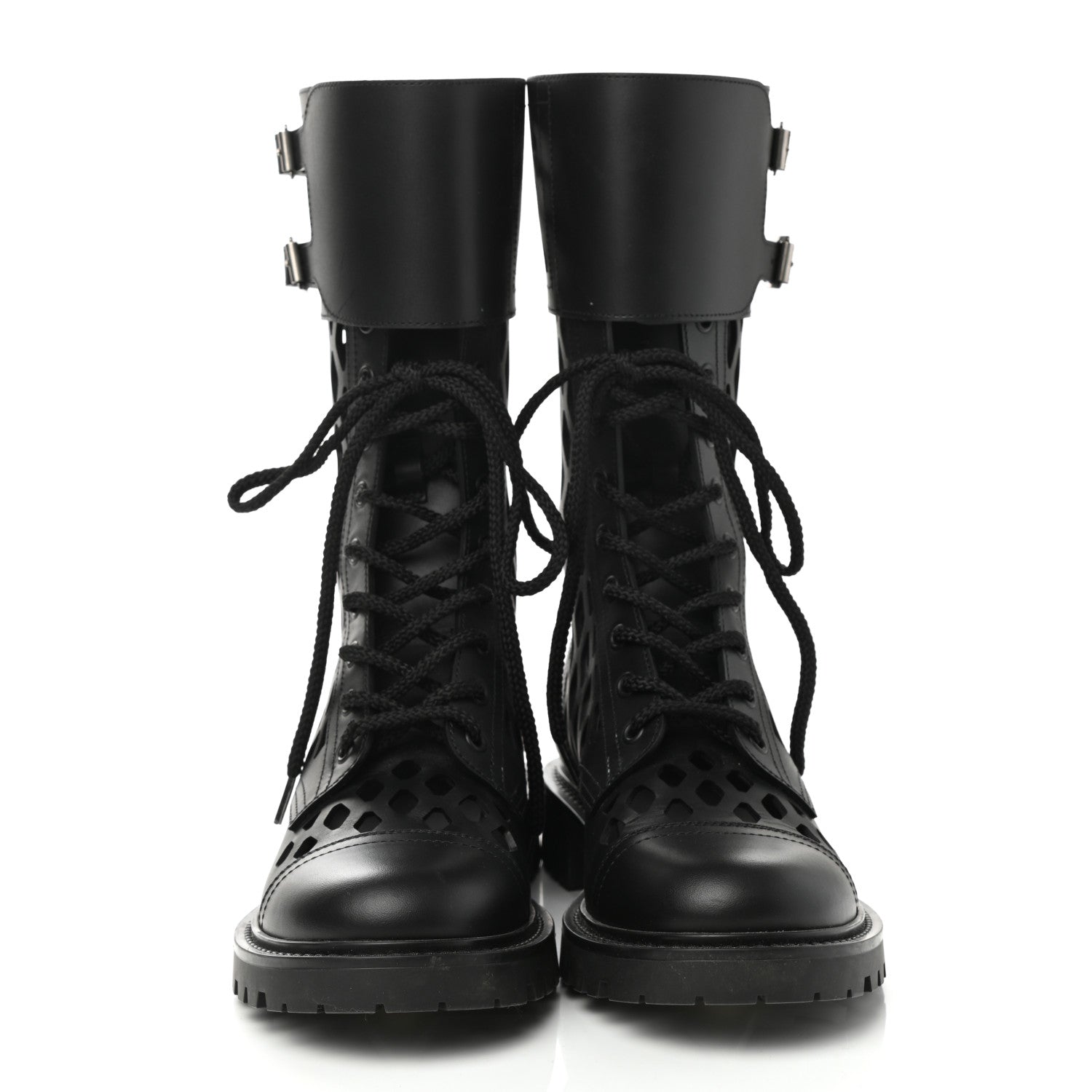 Christian Dior Matte Calfskin Womens D-Trap 30mm Tall Boots 39 Black 2 of 9