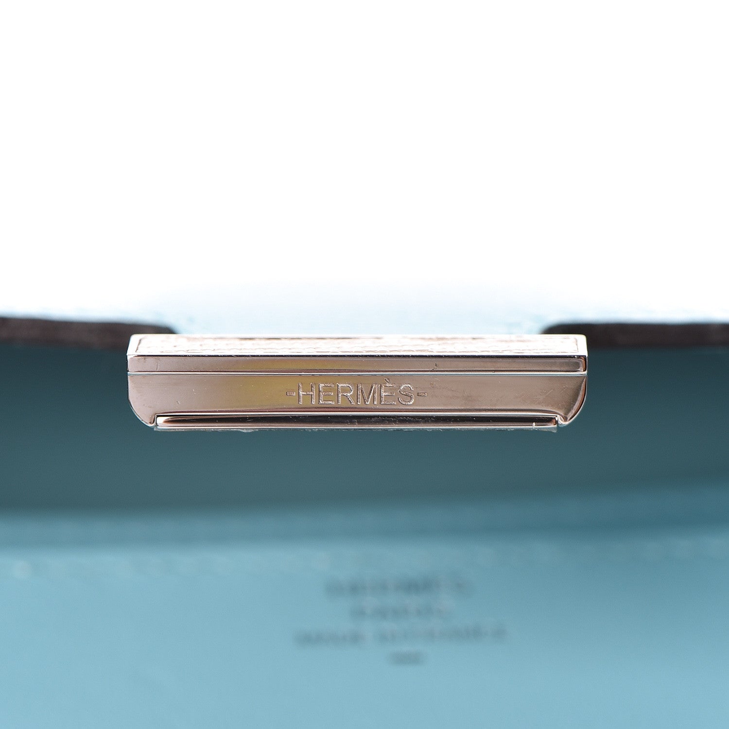 Hermes Tadelakt Lizard Constance Long Wallet Bleu Atoll Ficelle 11 of 16