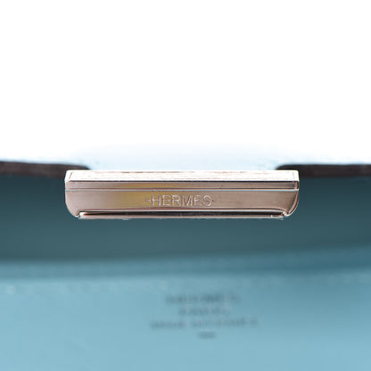 Hermes Tadelakt Lizard Constance Long Wallet Bleu Atoll Ficelle 11 of 16